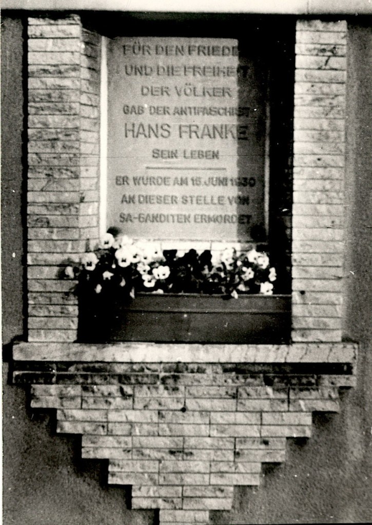 1984 Hans Franke Gedenktafel